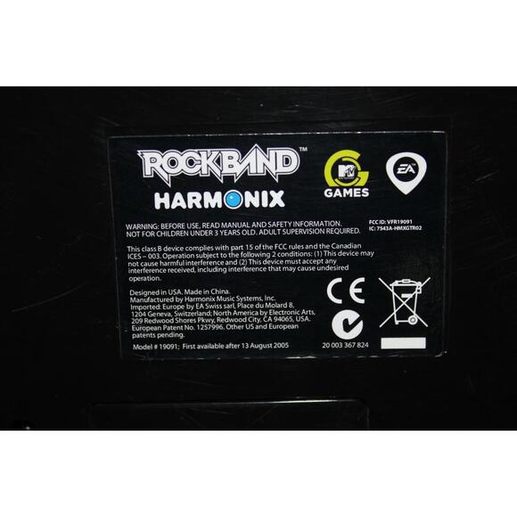 Wii Rock Band Harmonix Guitar Controller Fender Stratocaster (No Dongle) w/Strap - Picture 9 of 15